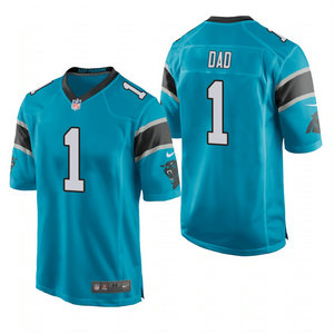 Nike Carolina Panthers #1 Dad Blue 2021 Fathers Day Authentic Stitched NFL Jersey