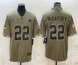 Nike Carolina Panthers #22 Christian McCaffrey 2022 Salute To Service Authentic Stitched NFL jersey