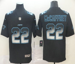 Nike Carolina Panthers #22 Christian McCaffrey Black Smoke Fashion Vapor Untouchable Authentic Stitched NFL jersey