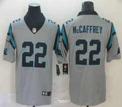 Nike Carolina Panthers #22 Christian McCaffrey Grey Inverted Legend Vapor Untouchable Authentic Stitched NFL jersey