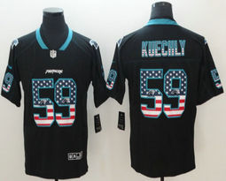 Nike Carolina Panthers #59 Luke Kuechly Black Vapor Untouchable USA Flag Fashion Authentic Stitched NFL Jersey