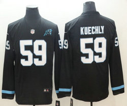 Nike Carolina Panthers #59 Luke Kuechly black Long sleeve Limited Authentic Stitched NFL Jersey