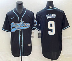 Nike Carolina Panthers #9 Bryce Young Black Joint Authentic Stitched baseball jersey