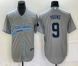 Nike Carolina Panthers #9 Bryce Young Gray Joint Authentic Stitched baseball jersey
