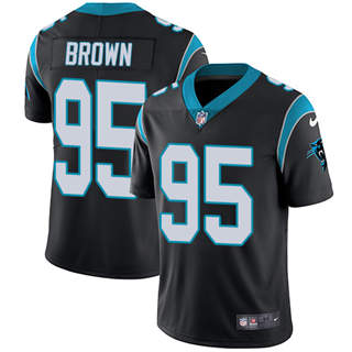 Nike Carolina Panthers #95 Derrick Brown Black Vapor Untouchable Authentic Stitched NFL Jerseys