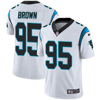 Nike Carolina Panthers #95 Derrick Brown White Vapor Untouchable Authentic Stitched NFL Jerseys