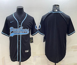 Nike Carolina Panthers Black With Patch Joint Adults Authentic Stitched baseball jersey