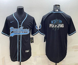 Nike Carolina Panthers Black With Patch Joint Adults Big Logo Authentic Stitched baseball jersey