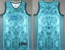 Nike Charlotte Hornets #1 LaMelo Ball winnow style Authentic Stitched NBA Jersey