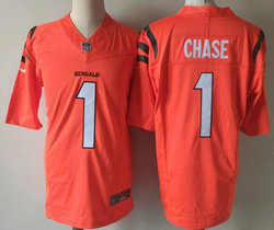 Nike Chicago Bears #1 Justin Fields Orange 2023 F.U.S.E. Stitched Football Jersey
