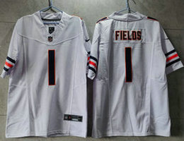 Nike Chicago Bears #1 Justin Fields White 2023 F.U.S.E Authentic Stitched NFL Jersey