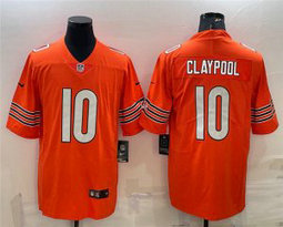 Nike Chicago Bears #10 Chase Claypool Orange Vapor Untouchable Authentic Stitched NFL Jersey