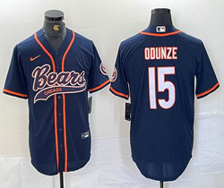 Nike Chicago Bears #15 Rome Odunze Navy Blue Joint adults Authentic Stitched baseball jersey