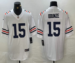 Nike Chicago Bears #15 Rome Odunze White Throwback Vapor Untouchable Authentic Stitched NFL Jerseys