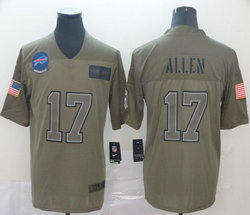 Nike Buffalo Bills #17 Josh Allen 2019 Salute To Service Authentic Stitched NFL jersey