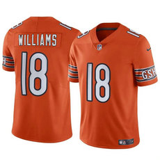 Nike Chicago Bears #18 Caleb Williams Orange F.U.S.E Authentic Stitched NFL Jersey