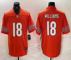Nike Chicago Bears #18 Caleb Williams Orange Vapor Untouchable Authentic Stitched NFL Jersey