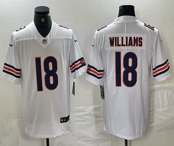 Nike Chicago Bears #18 Caleb Williams White Vapor Untouchable Authentic Stitched NFL Jersey