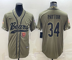 Nike Chicago Bears #34 Walter Payton 2022 Salute To Service Joint baseball jersey