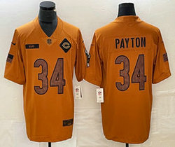 Nike Chicago Bears #34 Walter Payton 2023 Brown Salute To Service Authentic Stitched NFL Jersey