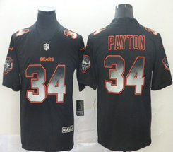 Nike Chicago Bears #34 Walter Payton Black Smoke Fashion Vapor Untouchable Authentic Stitched NFL jersey