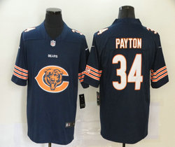 Nike Chicago Bears #34 Walter Payton Blue With team logo Vapor Untouchable Authentic Stitched NFL Jersey