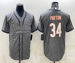 Nike Chicago Bears #34 Walter Payton Hemp grey Joint Authentic Stitched baseball jersey