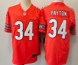 Nike Chicago Bears #34 Walter Payton Orange 2023 F.U.S.E Authentic Stitched NFL Jersey
