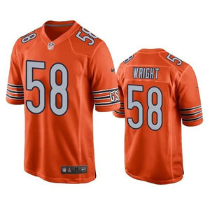 Nike Chicago Bears #58 Darnell Wright Orange Vapor Untouchable Authentic Stitched NFL Jersey