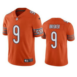 Nike Chicago Bears #9 Jaquan Brisker Orange Vapor untouchable Authentic stitched NFL jersey