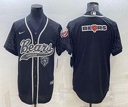 Nike Chicago Bears Blank Black Reflective team logo Authentic Stitched baseball jersey
