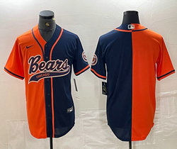 Nike Chicago Bears Blank Orange Navy Joint Authentic Stitched baseball jersey