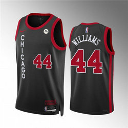 Nike Chicago Bulls #44 Patrick Williams Black 2024 Black City With Advertising Stitched NBA Jersey
