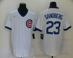 Nike Chicago Cubs #23 Ryne Sandberg White New Pullover Throwback Authentic stitched MLB jersey