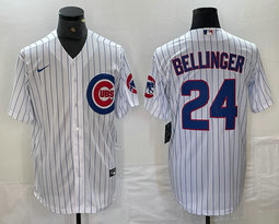 Nike Chicago Cubs #24 Cody Bellinger White Game Authentic Stitched MLB Jersey