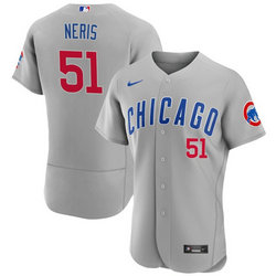 Nike Chicago Cubs #51 Héctor Neris Grey Flex Base Authentic Stitched MLB Jersey