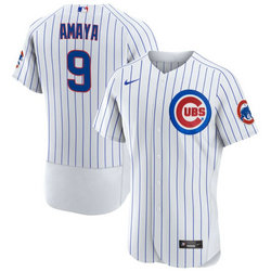Nike Chicago Cubs #9 Miguel Amaya White Flex Base Authentic Stitched MLB Jersey
