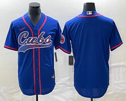Nike Chicago Cubs Blank Blue Joint Stitched MLB Jersey