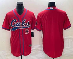Nike Chicago Cubs Blank red Joint Team logo in front Authentic Stitched NBA Jersey