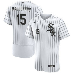 Nike Chicago White Sox #15 Martín Maldonado White Flex Base Authentic Stitched MLB Jersey