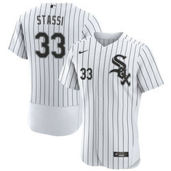 Nike Chicago White Sox #33 Max Stassi White Flex Base Authentic Stitched MLB Jersey