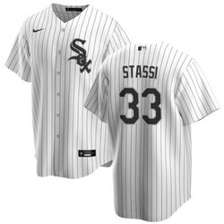 Nike Chicago White Sox #33 Max Stassi White Game Authentic Stitched MLB Jersey