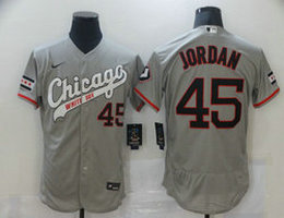 Nike Chicago White Sox #45 Michael Jordan New Gray Flexbase Authentic Stitched MLB Jersey