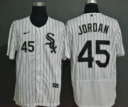 Nike Chicago White Sox #45 Michael Jordan With Name White Flexbase Authentic Stitched MLB Jersey
