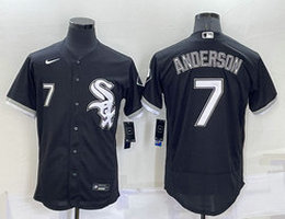 Nike Chicago White Sox #7 Tim Anderson Black #7 in front Flexbase Authentic Stitched MLB Jersey