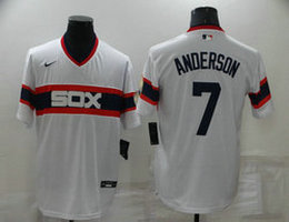 Nike Chicago White Sox #7 Tim Anderson White Pullover Game Authentic Stitched MLB Jersey