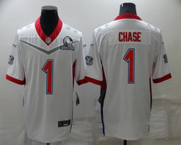Nike Cincinnati Bengals #1 Ja'Marr Chase 2022 All star Blue Authentic Stitched NFL Jersey
