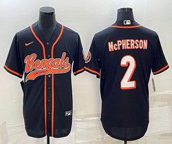 Nike Cincinnati Bengals #2 Evan McPherson Black Joint Authentic Stitched baseball jersey
