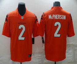 Nike Cincinnati Bengals #2 Evan McPherson Orange Vapor Untouchable Authentic Stitched NFL jersey