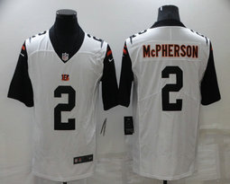Nike Cincinnati Bengals #2 Evan McPherson White Rush Authentic Stitched NFL jersey